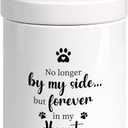 Cat Urns for Ashes, Ceramic, White, Decorative Urn for Ashes for Cat, Up to 45lbs, Pet Memorial