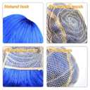 KUUQA 16 Pieces Party Wigs and Sunglass Set, Short Bob Wig Sunglass Pack Costume Colorful Cosplay Wig Party Hairpieces for Bachelorette Party, Halloween and Decorations