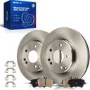 KAX Front Brake Kit for Mercedes-Benz C230 2003-2005, C240 2001-2005, CLK350 2008-2009, 11.34inch Brake Rotors Pads Kit, #34216+D872 Front Brakes