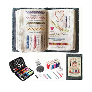 YAGUAN 2026 Upgraded Embroidery Stitch Book Kit, 106 Patterns with Tools & Tutorials, 86 PCS Beginner Embroidery Kit, Portable AllinOne Hand Embroidery Book for Adults & DIY Craft Lovers