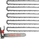 5Pack 18 Inch Chainsaw Chain 3/8" LP Pitch .050" Gauge 62 Drive Links Fits Poulan Pro 051338, EGO AC1800, Greenworks, Echo, Kobalt, Remington, Craftsman, McCulloch and More