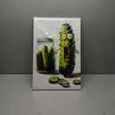 OIQArtOIQ Funny Kitchen Wall Art, Weird Kitchen Wall Decor, Vegetable Paintings Cool Postsers, Food Art, Eclectic Decor Dining Room, Chef Canvas Wall Art Print Artwork, Pickle Pictures