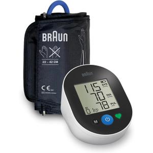 Braun ExactFit 2 Blood Pressure Monitor for Home Use - Accurate Blood Pressure Machine, Color-Coded Results, Large Display BP Monitor, Universal Upper Arm Cuff, 30 Memory Slots, FSA and HSA Eligible