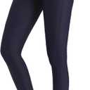 Ubestyle UPF 50+ High Waist Women's Swim Pants Swim Leggings Swimming Tights Rash Guard Pants Sun Protective (Navy, Small)