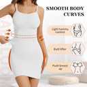 Shapewear Slip Dress for Women Under Dress Tummy Control One Piece Full Slip Body Shaper Seamless (White, XL)