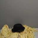 Geyoga Black Derby Hat Polarized Round Sunglasses Raffia Costume Hat Circle Sunglass Hawaiian Grass Mini Skirt Luau Skirt (29.9 Inch)