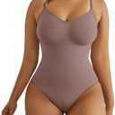 SHAPERX Women's Shapewear Bodysuit Tummy Control Body Shaper Seamless Sculpting Snatched Waist Body Suit S/M