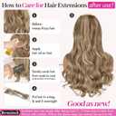 Kookastyle Clip in Hair Extensions, Natural Long Layered Soft Invisible Synthetic Curly Wavy Hairpieces for Women,4 pcs(20 InchAsh Blonde Balayage)