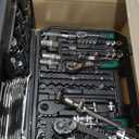 216 PCS Tool Set, Socket Wrench Set Mechanics Tools 1/4" 3/8" 1/2" Drive Socket Kit, 72-Tooth Quick Release Ratchet, Tool Kit with Case for Home Automotive Repair