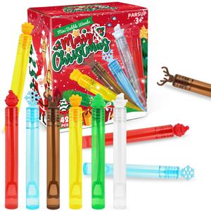 42 Pack Christmas Bubble Wands, Mini Bubble Wands for Party Favors, Toys for Girls Boys Kids Toddler Adults, Party Bag Stuffers Goodie Bag Filler, Holiday Classroom Prizes