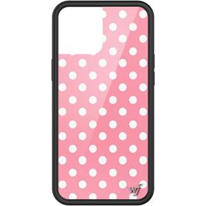 Wildflower Cases - Compatible with Apple iPhone 14 Pro Max | Protective Black Bumper, 4ft Drop Test Certified, Women Owned Small Business | Enya Collab - Pink White Clouds Sky Dainty Cute Trendy