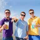 100 Pcs Zipper Plastic Pouches Drink Bags,Heavy Duty Hand-Held Translucent frosted Reclosable Stand-up Bag 2.4" Bottom Gusset with 100pcs Straws & Funnel Included (clear)