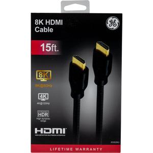 GE 8k HDMI 2.1 Cable, 15 ft