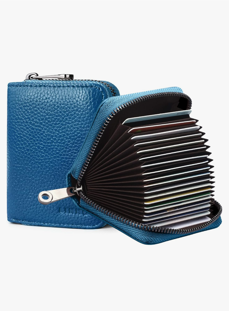 Visit the Linno Store4.64.6 out of 5 stars(3,946)Linno RFID 20 Slots Credit Card Holder Genuine Leather Small Wallet for Women or Men with Zipper
