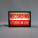 Recording RGB LED Neon Lightbox Dimmable Wall Mountable Pulsing Studio Warning Sign Illuminated Lights Sign for Cinema Libraries Cafes Home Company Desk Wall Decor USB Powered