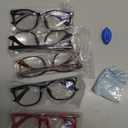 CCVOO Reading Glasses for Women/Men, Eyeglasses, Blue Light Readers for Women/Men, Computer Eye Glasses, Cheaters (2 Black/Turtle/Red/Dark Blue)