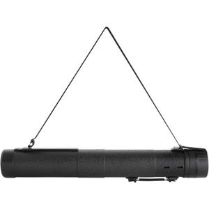 Juvale Extendable Poster Tube - Telescoping 30-49 in Poster Carrying Case - Adjustable Shoulder Strap Blueprint Tube - High-Capacity Art Storage - 5 in Diameter, Black