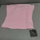 ZAFUL Women Satin Strapless Tube Tops Side Split Sleeveless Backless Bandeau Top Going Out Bustier Tops Silk Tank Top Pink, S