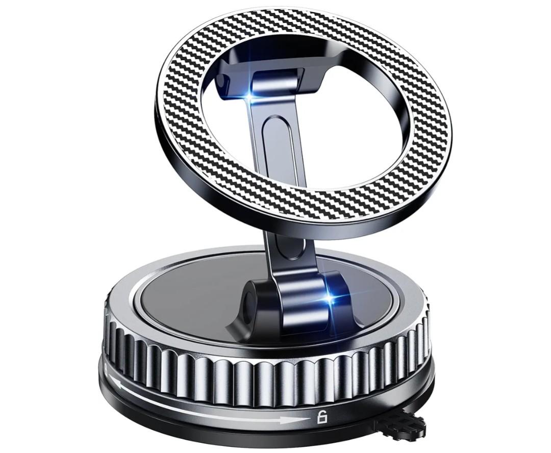 Car Phone Holder for Magsafe [2026 89+LBS Suction & 3700gf Magnetic] 360° Adjustable Cell Phone Mount, Phone Holders for Your Car Accessories Kit for iPhone 17-12 Series