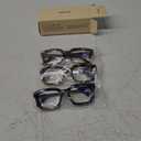 miyya Stylish Reading Glasses for Women, Cheaters Eyeglasses, Oversized Blue Light Readers, Fashion Eye Glasses (Black + Tortoise + Gray Leopard (3 Pack))