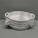 Frewinky Au Gratin Baking Dishes,9-inch Ceramic Baking Dish Set with Handles Heat Resistant,Mini Casserole-Dishes for Oven, Porcelain Oval Baking Dishes for Gratin,Casserole and Roasting, White, Pack 4