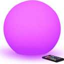 Mr.Go 16-inch Indoor/Outdoor Waterproof Rechargeable LED Glowing Ball Light Orb Globe Lamp w/Remote, 16 RGB Colors 4 Light Effects, Ideal Home Garden Pool Patio Party Ambient Decorative Lighting