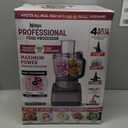 Ninja Food Processor, Professional Plus, 1000 Peak Watts, 4 Functions for Chopping, Slicing, Purees & Dough with 9-Cup Processor Bowl, 3 Blades, Food Chute & Pusher, Silver, BN601
