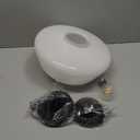 Schoolhouse Light Fixture, 12'' Mid Century, Milk Glass, Semi Flush Mount Ceiling Light for Bedroom Kitchen, Black, Incl. LED Bulb