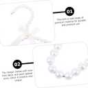 GALPADA 2pcs Artificial Pearl Bowknot Clothes Hangers for Home Use Space-Saving Design Material Creative Closet Organization for Dresses and Coats
