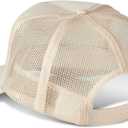 Flame Cap, Funky Streetwear Hat with Bold Graphics, Trucker Fit, Breathable Mesh Back and Curved Brim, Cream, One Size