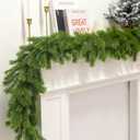 6.5Ft Christmas Norfolk Pine Garland, Real Touch Norfolk, Artificial Realistic for Holiday Mantel Fireplace Christmas Table Home Outdoor