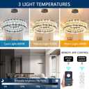 Crystal Chandeliers Modern Rings Pendant Light LED Dimmable Ceiling Light for Bedroom Dinning Room Kitchen Black