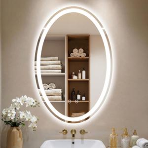Oval LED Mirror for Bathroom,24x36 Lighted Vanity Mirror with Lights