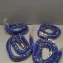 4PCS Blue Velvet Stanchion Rope 5 Ft Crowd Control Ropes Barrier with Silver Hooks for Party