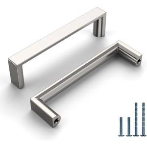 10 Pack 3 Inch(76mm) Kitchen Cabinet Handles Brushed Satin Nickel Cabinet Pulls Kitchen Cabinet Hardware Drawer Pulls for Cupboard Wardrobe