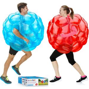 XBEN 36" Inflatable Bumper Balls 2-Pack - Tear-Resistant PVC Human Hamster Ball for Kids/Adults (Height: 29.5 inch,), Giant Zorb Ball for Backyard,Outdoor Team Games/Camping (Red+blue)