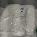 tianxinbaobei Plush Sofa Cover Washable, Cozy and Soft Faux Fur Couch Covers, Non Slip Fuzzy Furry Sofa Mats for Babies Pets(White/28x94 in/5-Seater Sofa Cover)