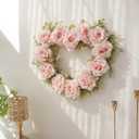 3pcs Metal Wire Wreath Frame Form Hanger with Green Flexible Paddle Wire for Crafts,Christmas Wreaths Tree,Garland,Valentine's Greeting Party Decor,New Year and Seasonal Holidays Decor (Green, 14inch)