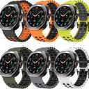 Silicone Band Compatible with Samsung Galaxy Watch Ultra 47mm (2024/2025), Breathable Silicone Band for Galaxy Watch 7 6 5 4 44mm 40mm / 6 Classic 43mm 47mm / 5 Pro 45mm / 4 Classic 46mm 42mm