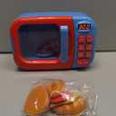 Boley Blue Microwave Playset - 11 Pc Light & Sound Pretend Play Kitchen Toys Set with Play Food for Kids Ages 3+