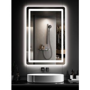 TRAHOME 36"x24" LED Bathroom Vanity Mirror with Lights, Front and Backlit Wall Mirror, Anti Fog, Dimmable 3 Color Lighting, Memory Function, Shatterproof Glass, Plug in or Hardwired