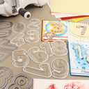 Briartw 12pcs Clear Plastic 3D Shaker Covers with Cutting Dies for Shaker Card Making,0.32" Height Number 8 Shaker Blisters Can Fill Glitter,Confetti for Birthdays,Anniversaries,Holiday Wishes