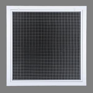 HVAC Premium 30" x 30" Cube Core Eggcrate Return Air Filter Grille for 1" Filter - Aluminum - White [Outer Dimensions: 32.5" x 32.5]