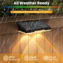 Solar Fence Lights Outdoor 8 Pack - 3 Modes (Warm/Neutral/Cool White), Fence Lights Solar Powered for Outside, IP65 Waterproof, Deck Lighting for Wall, Step, Patio, Pathway, Stairs