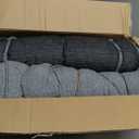 SUNROX Memory Foam Jumbo Rocking Chair Cushions, FadeShield Water Resistant Non Slip Durable Tufted Pads, Set of Seat & Back Cushion with Ties for Indoor/Outdoor Rocker, 2 Piece, Heather Charcoal