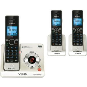 VTech LS6425-3 DECT 6.0 Expandable Cordless Phone with Answering System and Caller ID/Call Waiting, Silver with 3 Handsets VTech LS6425-3 DECT 6.0 Expandable Cordless Phone with Answering System and Caller ID/Call Waiting, Silver with 3 Handsets