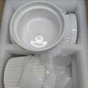 MALACASA Ramekins 6 oz Oven Safe, Porcelain Creme Brulee Ramekins Pudding Custard Cups Small Ceramic Souffle Dishes Ramakan Ramiken Ramicans Baking Bowls Set of 6, White, Series RAMEKIN-DISH