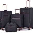 Travelhouse Softside 3 Piece Luggage Sets, 4 Piece Expandable Soft Sided Suitcase with Spinner Wheels, Lightweight Travel Set with Underseat Duffel Bag (16/20/24/28)