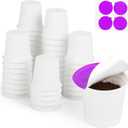 TOVECARE, 48 Count - Make Your Own K Cup Coffee Pods, Disposable Fillable Empty K Cups & Aluminum Foil Seals Lids Kit Compatible with All Keurig Coffee Brewers 1.0 & 2.0. Sealed for freshness, Purple