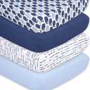 The Peanutshell 4-Pack Fitted Crib Sheet Set - Super Soft & Breathable Baby Girl or Boy Crib Sheets, Nursery Decor, Fit for Standard Crib Mattress Sheet - Nautical